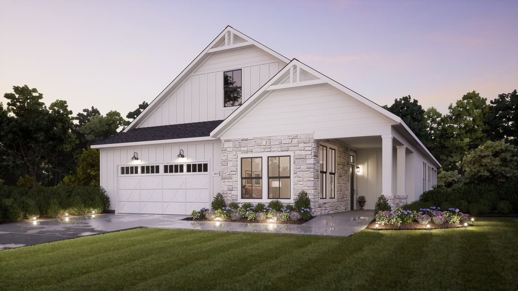 Representative exterior photo of a completed home built from the Verona by Epcon Communities in The Courtyards at Franklin Road, Murfreesboro, TN (Image 26).
