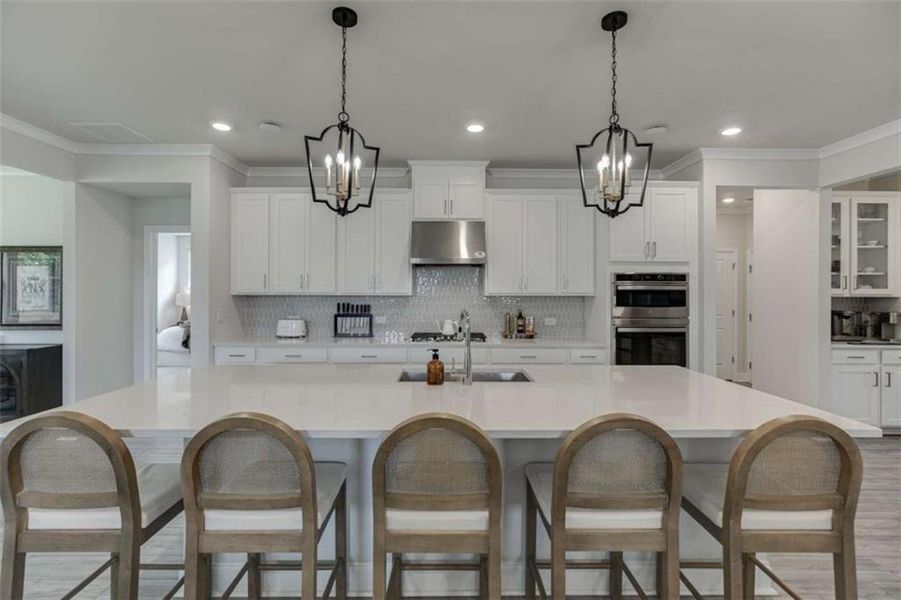 Furnished interior view inside a new home in Overlook at Lanier, Buford (Image 45).
