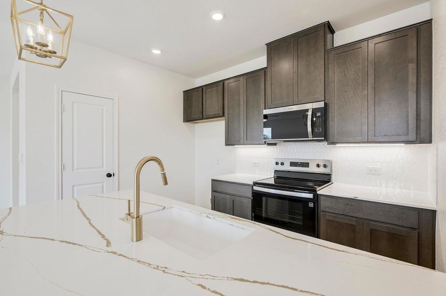 Furnished interior view inside a new home in Creekside at Estancia, Austin (Image 7).