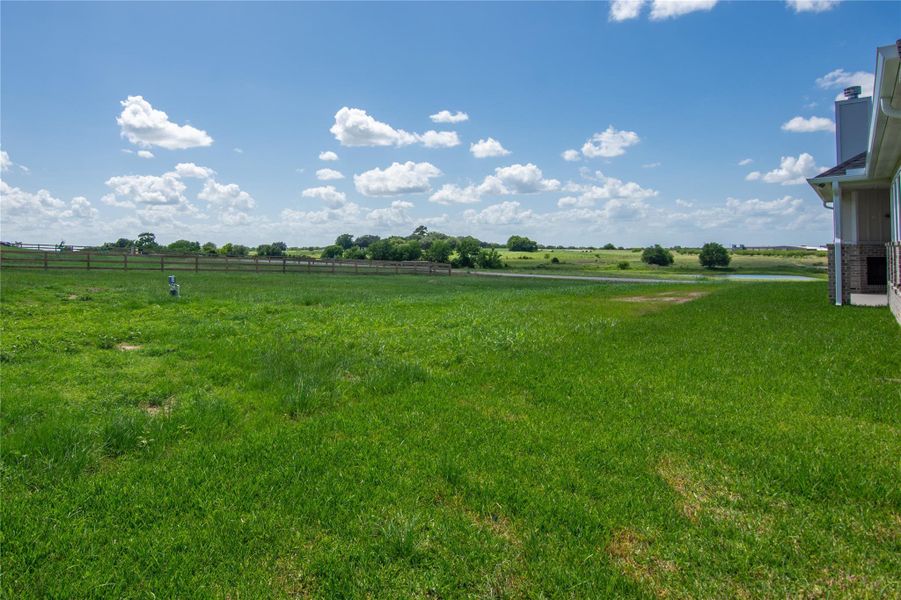 Large backyard with lots of space to entertain Large backyard with lots of space to entertain