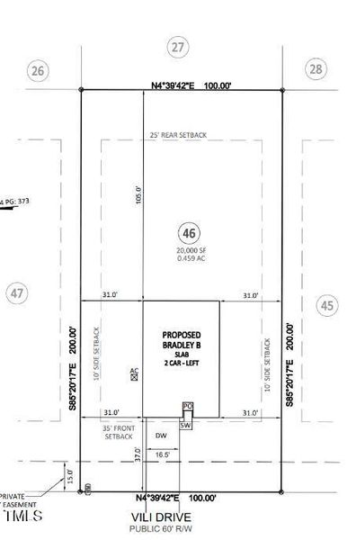 Plot plan HP lot 46