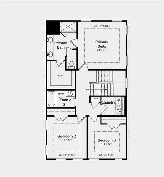 2D floor plan layout of this home in Hampton Trace, Marietta, GA (Image 5).