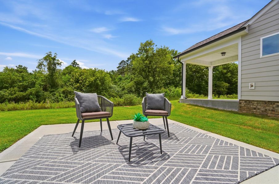 Exterior details and patio area of a home in Ashton Park, Monroe (Image 22).