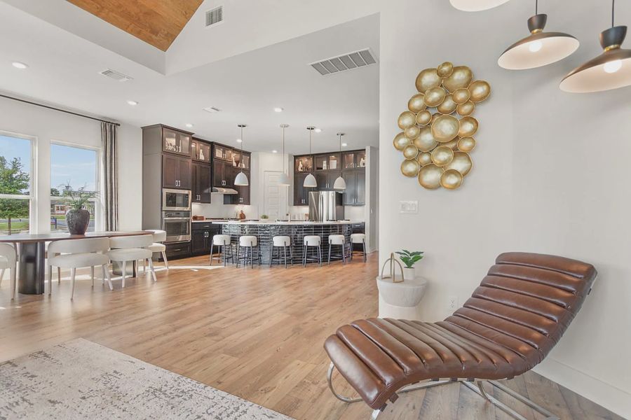 Representative furnished interior of a home built from the Madison by Chesmar Homes in Lakes of Cane Island, Katy (Image 9).