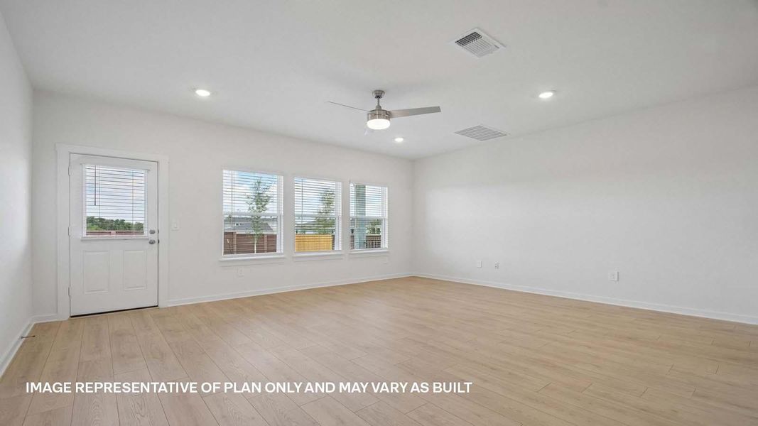 Spacious, unfurnished interior of a new home in Trails at Wildhorse, Austin (Image 9).