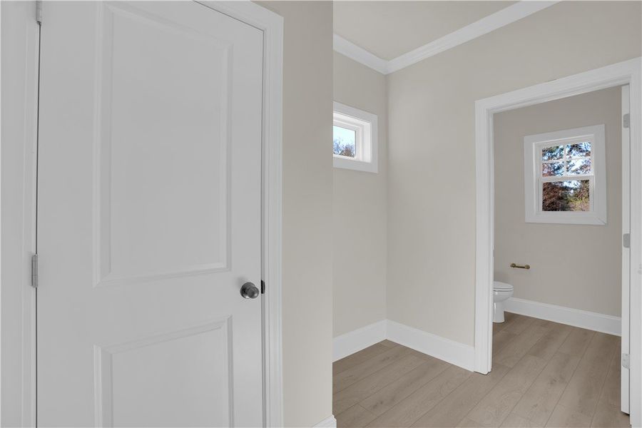 This bright space features sleek flooring and arch This bright space features sleek flooring and arch