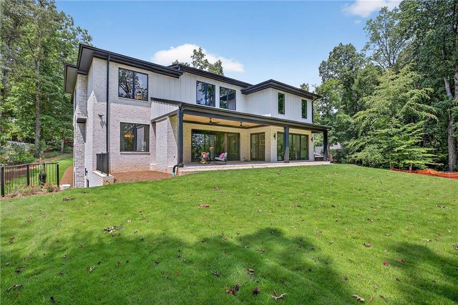 Front exterior of a new home in , Brookhaven, GA, highlighting curb appeal (Image 28). Front exterior of a new home in , Brookhaven, GA, highlighting curb appeal (Image 28).