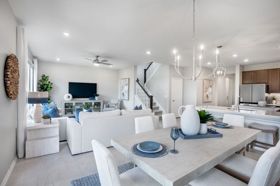 Representative furnished interior of a home built from the 2458 Modeled by KB Home in Stoney Chase, Del Valle (Image 12).
