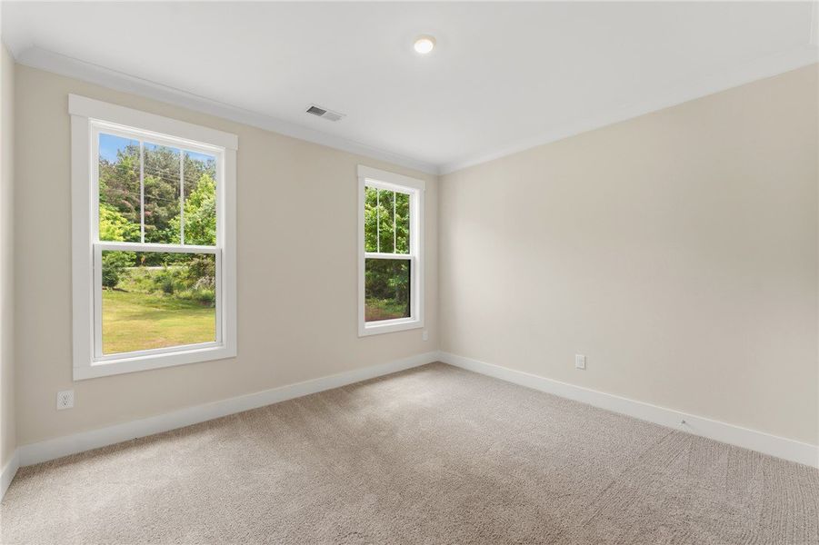 Two well-placed windows naturally illuminate this