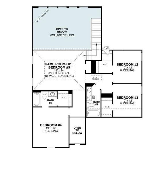 2D floor plan layout of this home in Vintage Village, Argyle, TX (Image 4). 2D floor plan layout of this home in Vintage Village, Argyle, TX (Image 4).