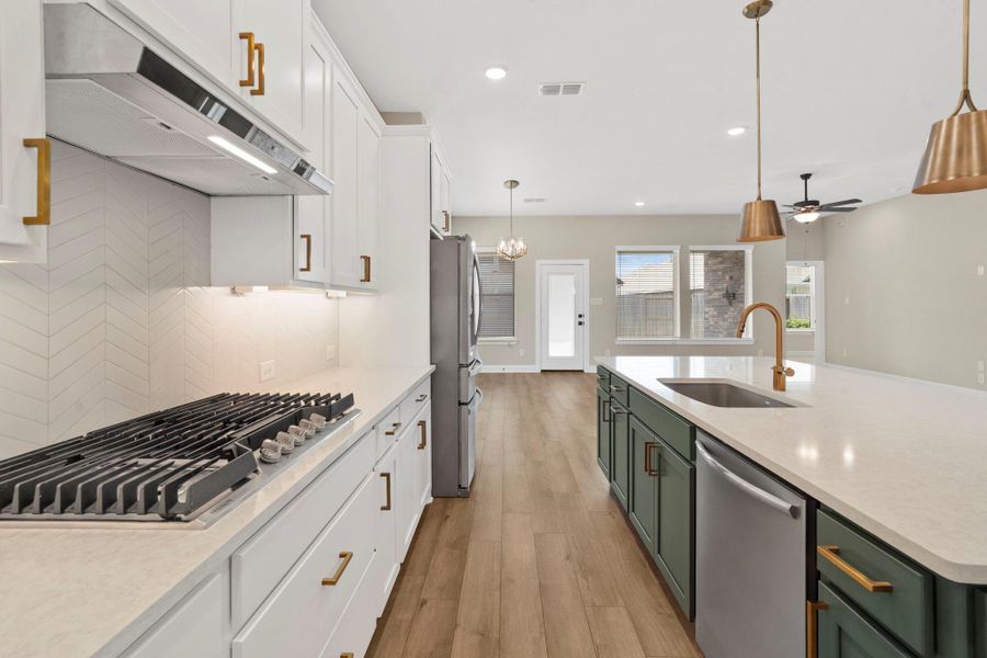 Open kitchen with plenty of counter space