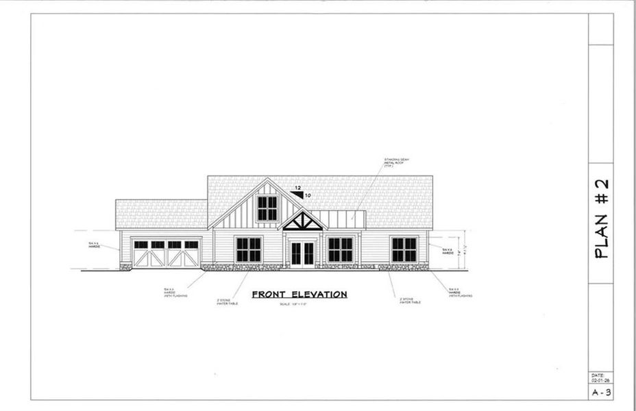 Exterior rendering of this home design in , Commerce, GA (Image 5).