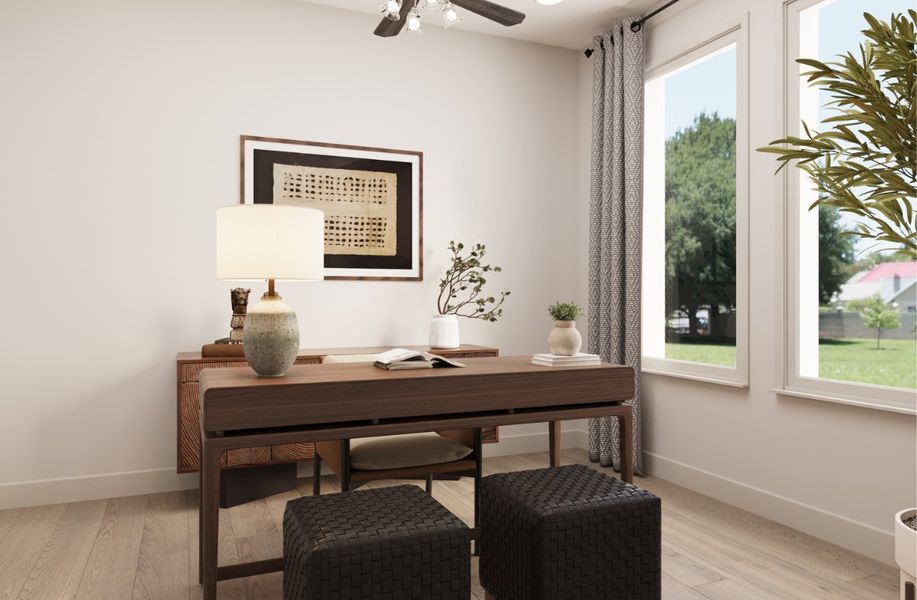 Representative furnished interior of a home built from the Northcliffe by Beazer Homes in Heath Golf and Yacht Club, Heath (Image 8).
