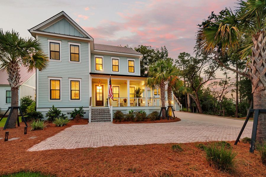 Front exterior of a new home in , Mount Pleasant, SC, highlighting curb appeal (Image 24). Front exterior of a new home in , Mount Pleasant, SC, highlighting curb appeal (Image 24).