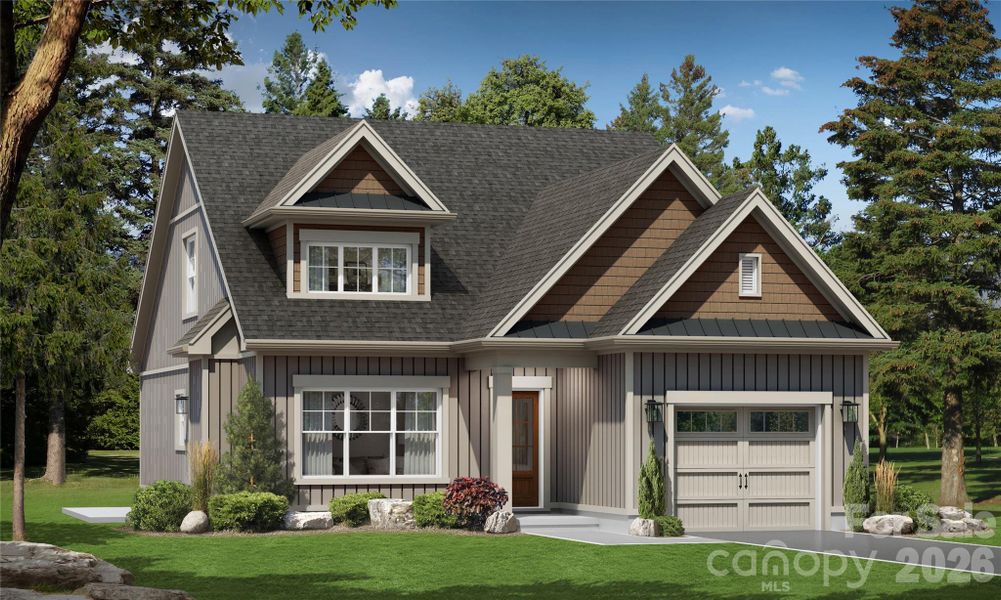 GlenLaurel Preserve Courtyard Collection Dogwood Model (This rendered image is for illustrative purposes only. Plans as shown may differ and vary from actual plans. Builder reserves the right to change specifications and/or substitute brands with equal or like-kind value at any time. COPYRIGHT 2026 MOUNTAINSIDE HOMEBUILDERS, LLC.) GlenLaurel Preserve Courtyard Collection Dogwood Model (This rendered image is for illustrative purposes only. Plans as shown may differ and vary from actual plans. Builder reserves the right to change specifications and/or substitute brands with equal or like-kind value at any time. COPYRIGHT 2026 MOUNTAINSIDE HOMEBUILDERS, LLC.)