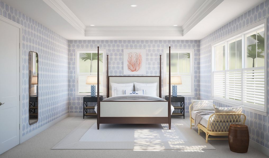 Primary suite with tray ceiling Primary suite with tray ceiling