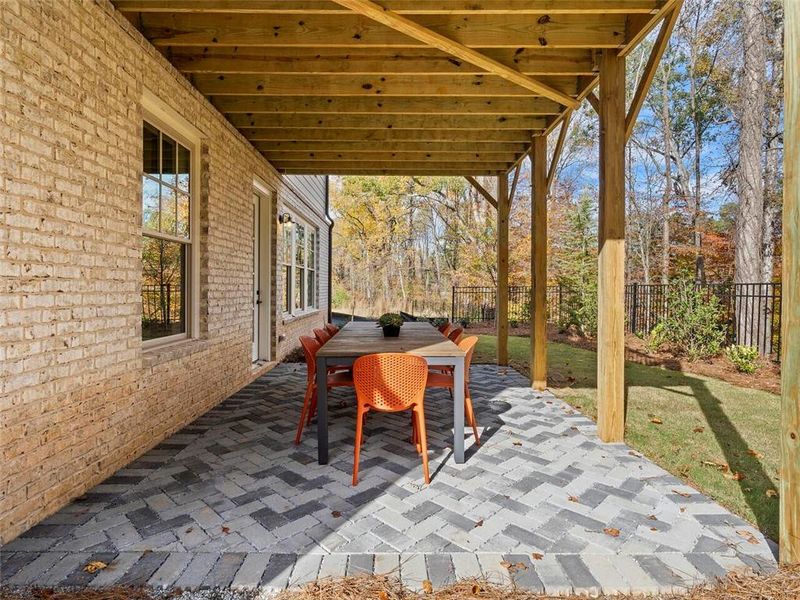 Exterior details and patio area of a home in , Suwanee (Image 3).