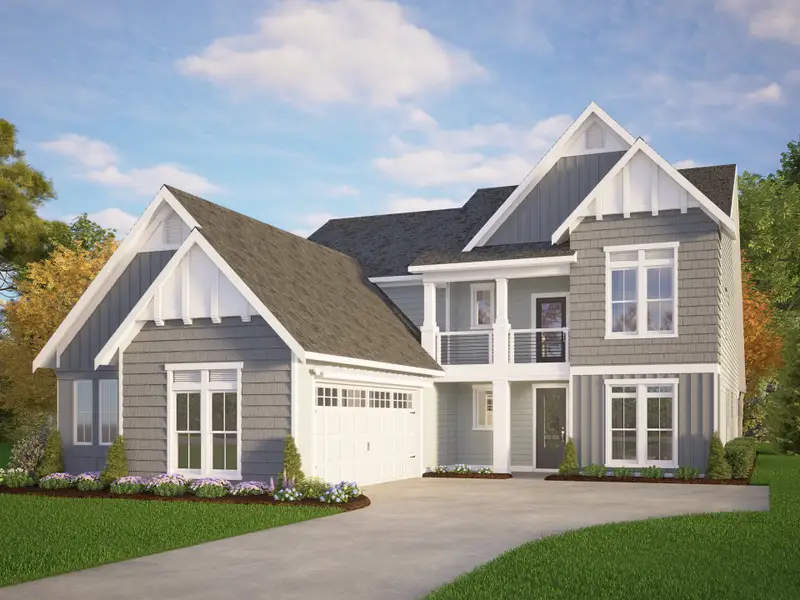 Representative exterior photo of a completed home built from the The Emerson by RobuckHomes in Stonehedge, Leesville, NC (Image 2).