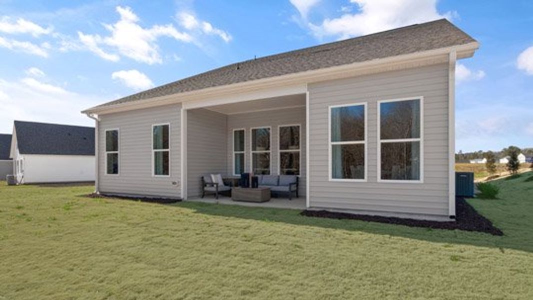 Representative exterior details of a home built from the Azalea by D.R. Horton in The Villas at Galvins Ridge, Sanford (Image 28).