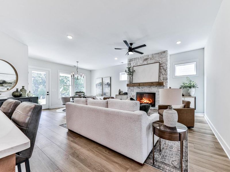 Furnished interior view inside a new home in , Holly Springs (Image 25). Furnished interior view inside a new home in , Holly Springs (Image 25).