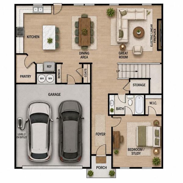 2D floor plan layout of this home in , Lawrenceville, GA (Image 4).