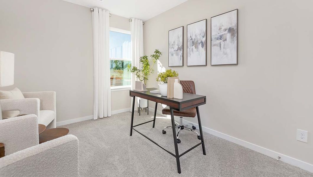 Furnished interior view inside a new home in The Townes at Troutman, Troutman (Image 18).