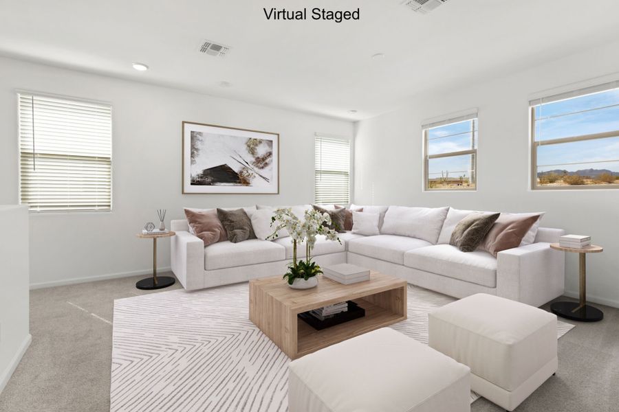 Furnished interior view inside a new home in Silverbell Ridge, Marana (Image 9). Furnished interior view inside a new home in Silverbell Ridge, Marana (Image 9).