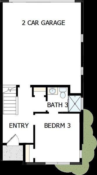 2D floor plan layout of this home in Central Living at Craig, Charlotte, NC (Image 4). 2D floor plan layout of this home in Central Living at Craig, Charlotte, NC (Image 4).