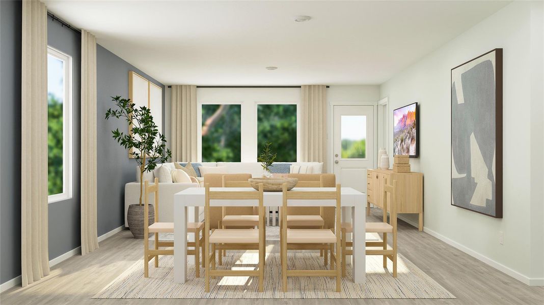 Furnished interior view inside a new home in Cool Water at Sonterra: Cottage Collection, Jarrell (Image 13).