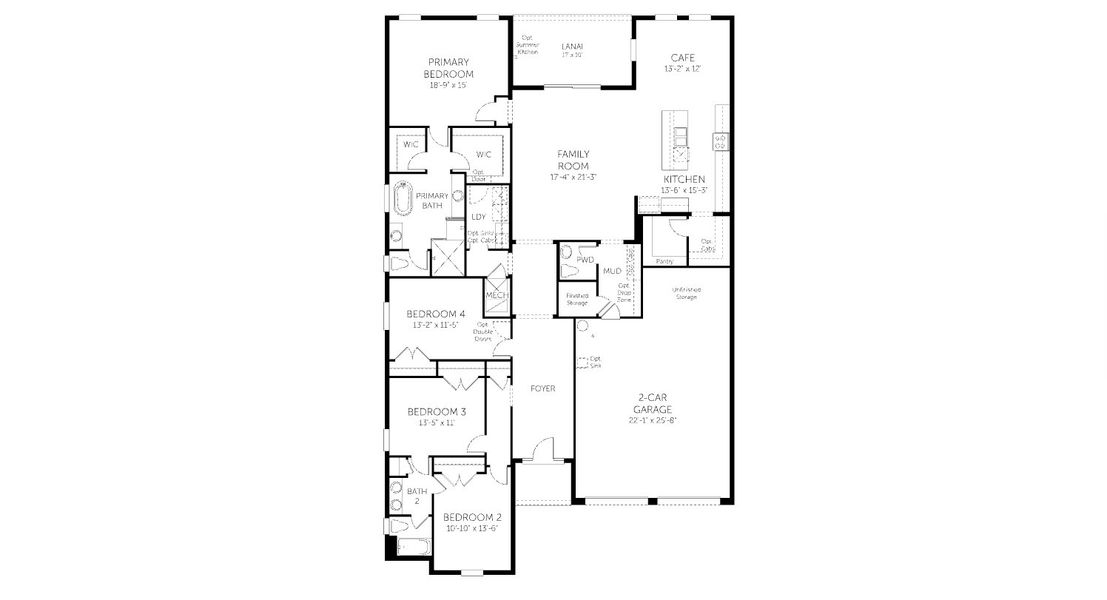 2D floor plan layout of this home in Avalon Woods, Winter Garden, FL (Image 2). 2D floor plan layout of this home in Avalon Woods, Winter Garden, FL (Image 2).