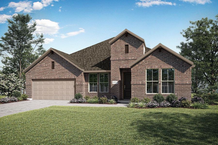Representative exterior photo of a completed home built from the Brayden by Tri Pointe Homes in Inspiration Collection at Bridgewater, Midlothian, TX (Image 2).