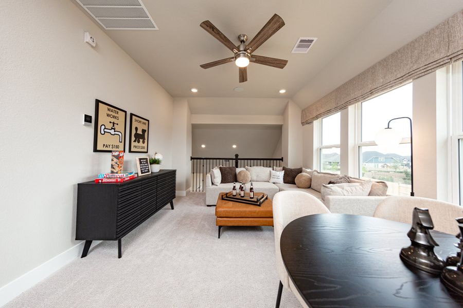 Representative furnished interior of a home built from the Somerset by Beazer Homes in Bridgeland, Cypress (Image 10). Representative furnished interior of a home built from the Somerset by Beazer Homes in Bridgeland, Cypress (Image 10).