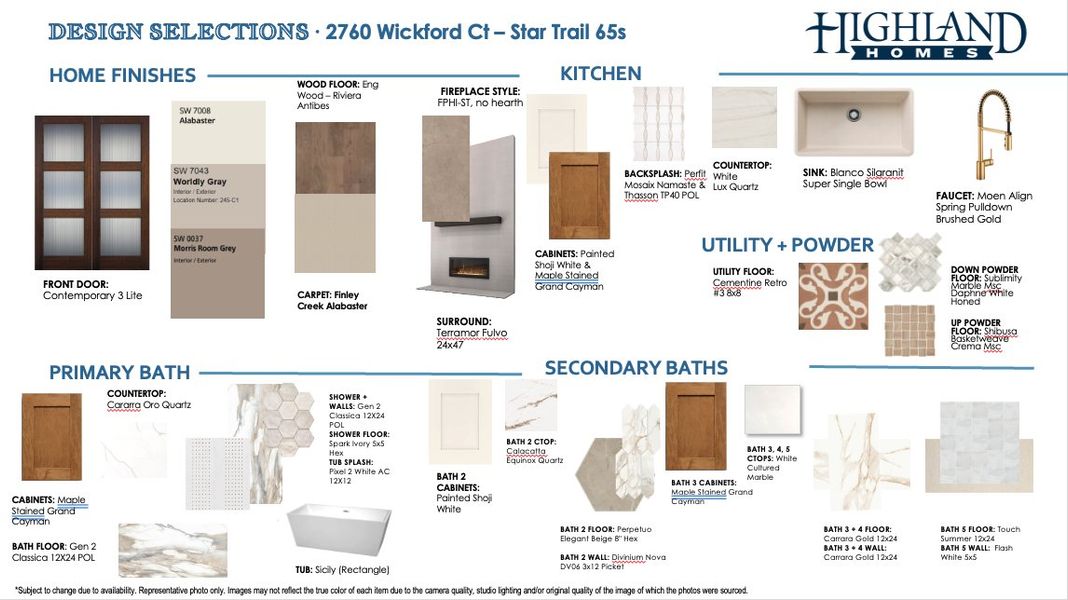 Sample of building materials used in homes in Star Trail, Prosper (Image 26).