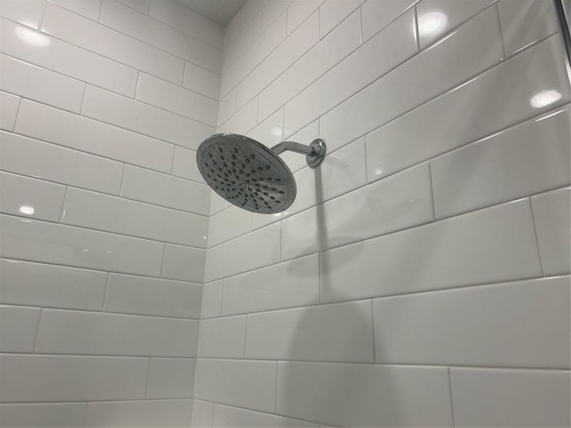 The large shower head in the master bath is a special feature. The large shower head in the master bath is a special feature.