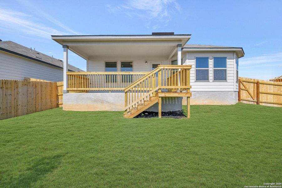 Exterior details and patio area of a home in Greenspoint Heights, Seguin (Image 13). Exterior details and patio area of a home in Greenspoint Heights, Seguin (Image 13).