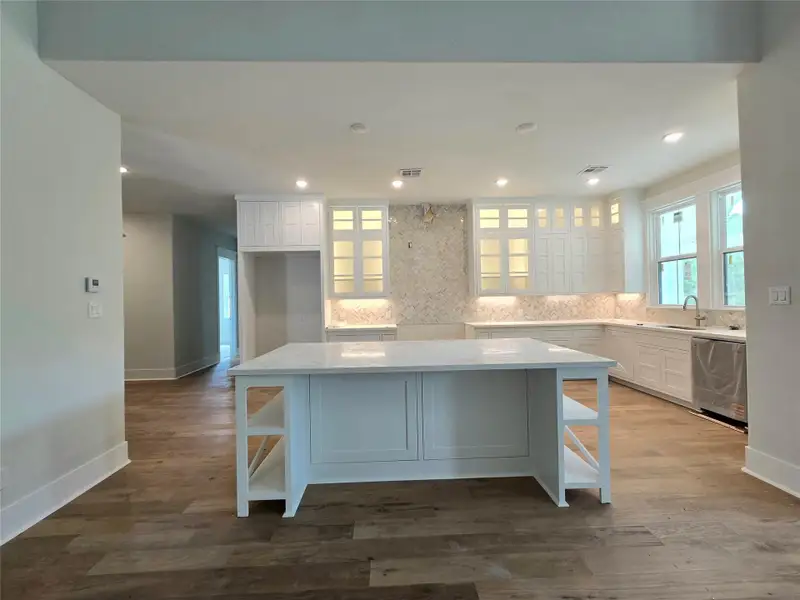 Kitchen with soft close cabinets and drawers, large island. Kitchen with soft close cabinets and drawers, large island.