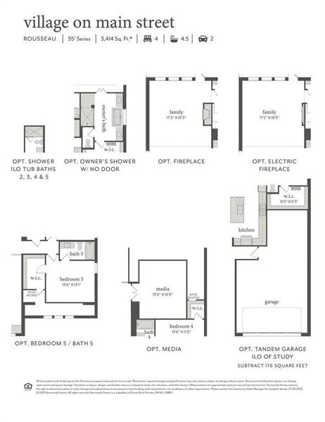This fantastic home features the elevation A, optional media room, optional shower ILO tub for bath 2, electric fireplace plus so much more!