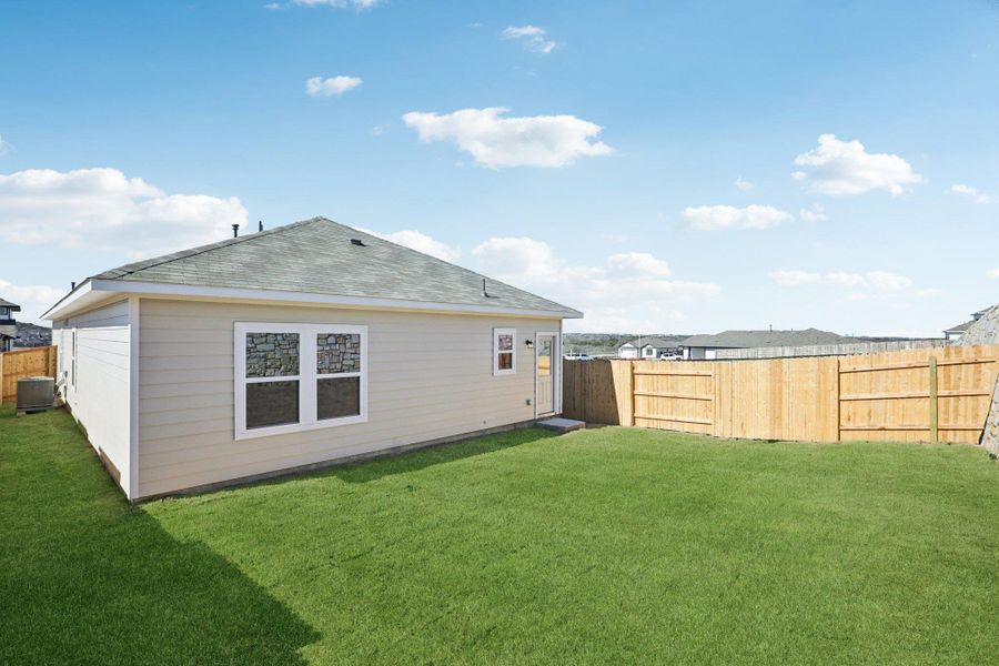 Rear of Home and Private Backyard