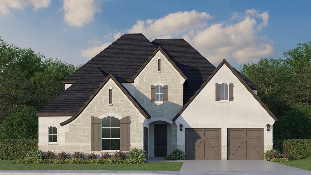 Plan 1648 Elevation C w/ Stone Plan 1648 Elevation C w/ Stone