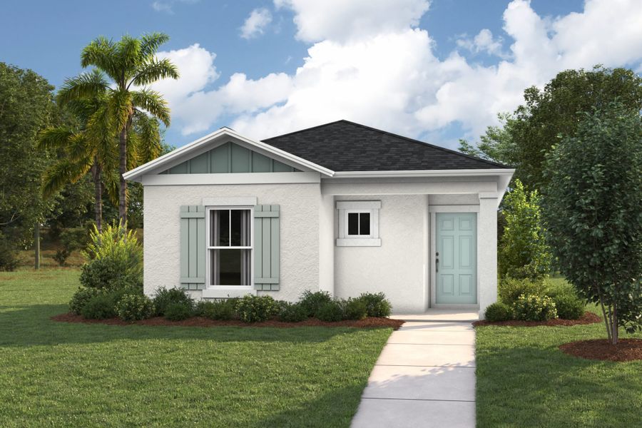 Representative exterior photo of a completed home built from the Sangria by Casa Fresca Homes in Pasadena Ridge, Dade City, FL (Image 2). Representative exterior photo of a completed home built from the Sangria by Casa Fresca Homes in Pasadena Ridge, Dade City, FL (Image 2).