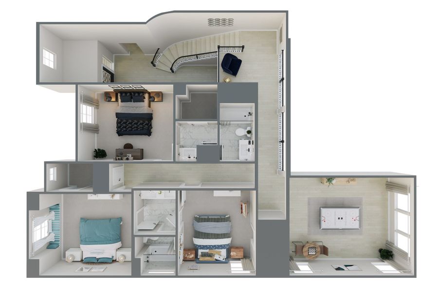 2D floor plan layout for the Windsor by Tri Pointe Homes in Trillium, Richmond, TX (Image 6). 2D floor plan layout for the Windsor by Tri Pointe Homes in Trillium, Richmond, TX (Image 6).