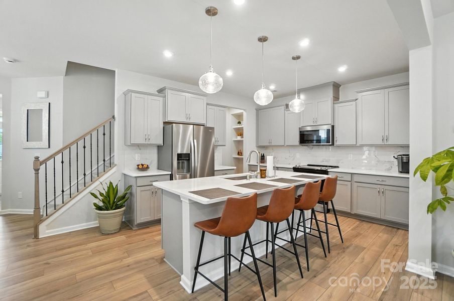 Furnished interior view inside a new home in Porter's Row, Charlotte (Image 24). Furnished interior view inside a new home in Porter's Row, Charlotte (Image 24).