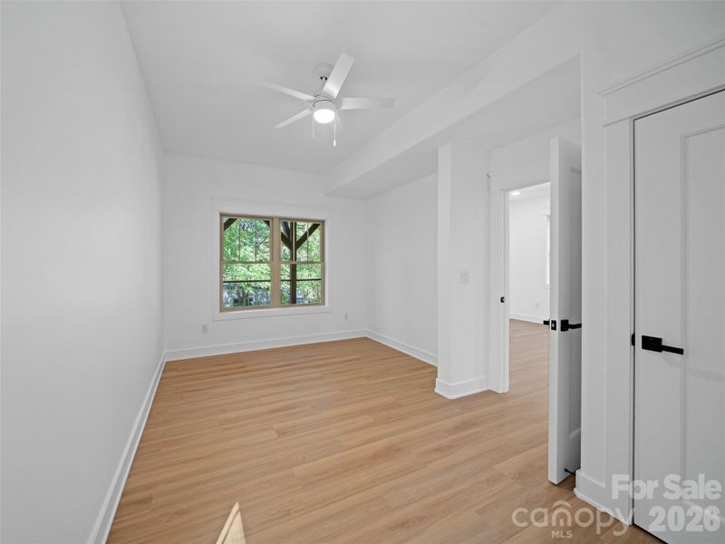 Bedroom in finished basement.