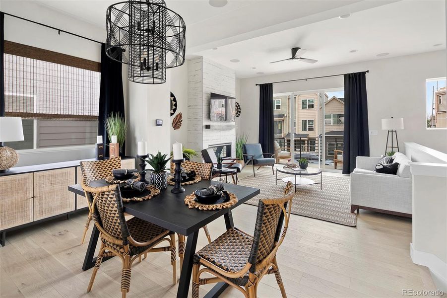 Furnished interior view inside a new home in Prelude at TAVA Waters, Denver (Image 15). Furnished interior view inside a new home in Prelude at TAVA Waters, Denver (Image 15).