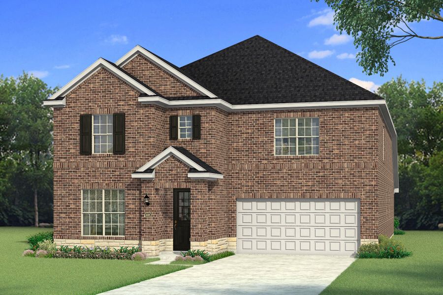 The Julieta II - Traditional 2 with Stone Elevation