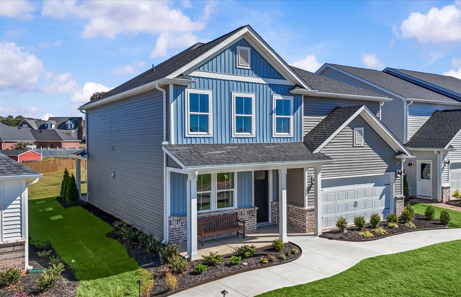 Representative exterior photo of a completed home built from the Valen by Pulte Homes in Sparrow Creek, Boiling Springs, SC (Image 23).
