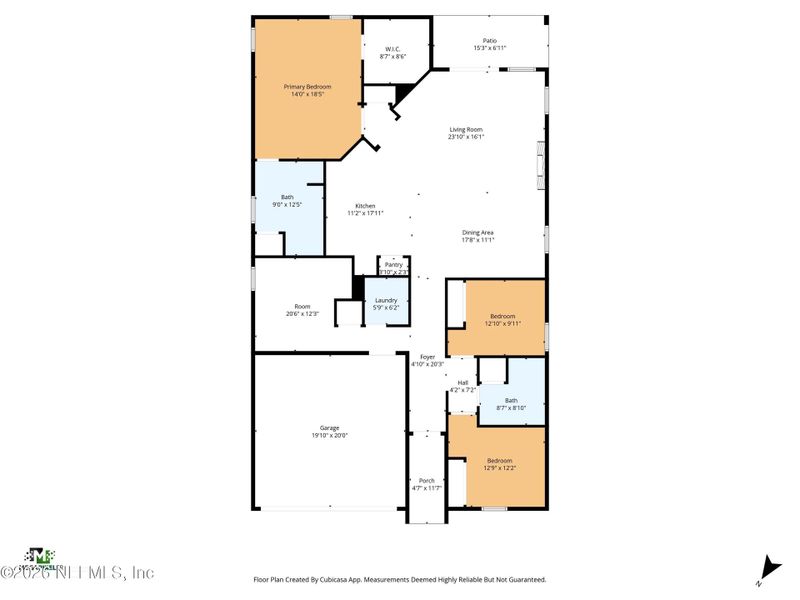 2D floor plan layout of this home in , Jacksonville, FL (Image 5).