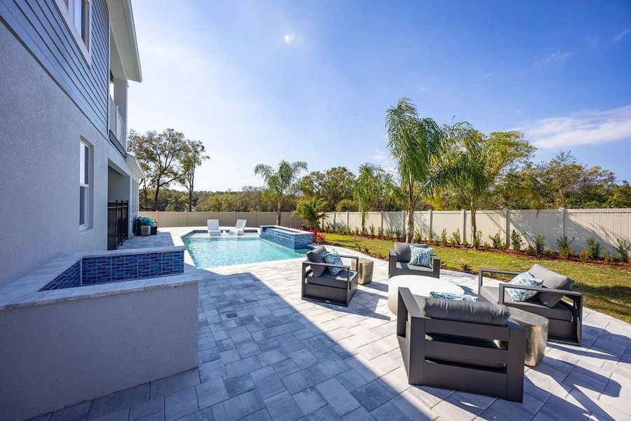 Exterior details and patio area of a home in Wolf Lake Ranch, Apopka (Image 28).
