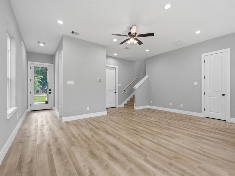 Anchored by an open layout, the living room provides a comfortable gathering space for everyday living and entertaining alike. Anchored by an open layout, the living room provides a comfortable gathering space for everyday living and entertaining alike.