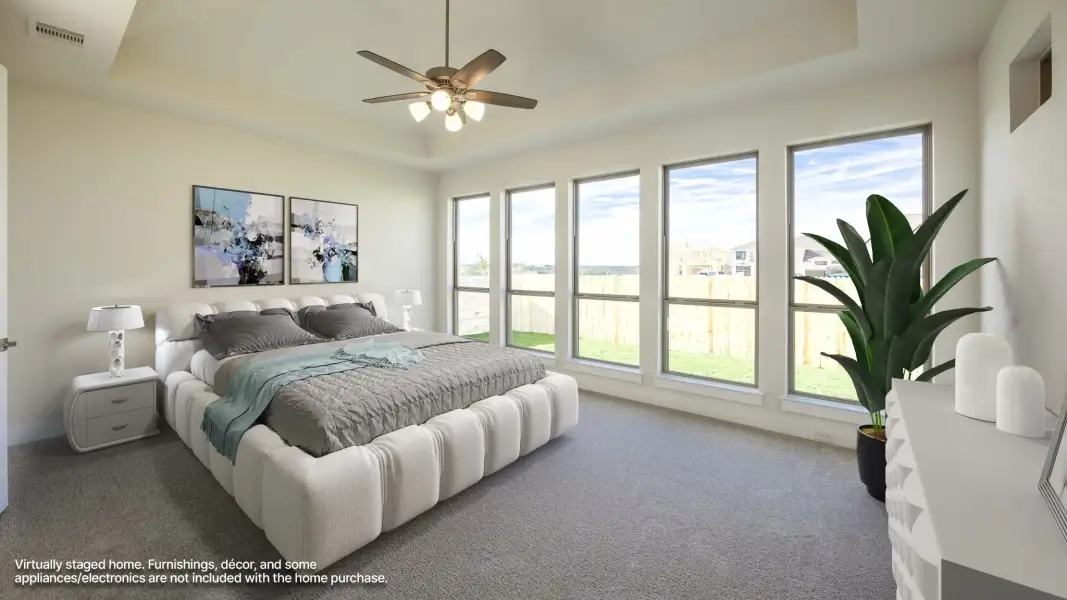 Furnished interior view inside a new home in Santa Rita Ranch - Eldorado, Liberty Hill (Image 6). Furnished interior view inside a new home in Santa Rita Ranch - Eldorado, Liberty Hill (Image 6).